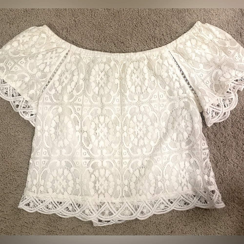 Off the Shoulder Lace Top